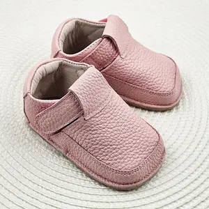 Pantofi din piele moale cu talpa flexibila si captuseala, roz_RO-15-4-21_Pebebe