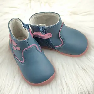 Cizme Biomecanics, captuseala din lana, talpa flexibila, &icirc;ntăritură călc&acirc;i, bleumarin cu roz_251154-A556FB-19_Pebebe