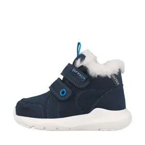 Ghete rezitente la apa, îmblănite, piele naturală, bleumarin, Garvalin - 251350-A089FB-26-