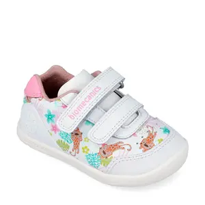 Pantofi Barefoot Biomecanics Wider, Piele Naturala, Alb cu Imprimeu Leoparzi_262156-A050-20_Pebebe