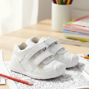 Pantofi copii, piele naturala, Biogateo Sport, alb, Biomecanics_241001-C050-24_Pebebe