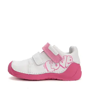 Pantofi din piele naturala cu supinatie pentru fete, Ponte20, alb_DA03-6-1692-23_Pebebe