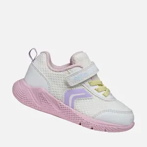 Pantofi sport Geox fete, material textil, talpa flexibila, Sprintye, alb_B454TD-01454-C0406-25_Pebebe