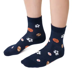 Șosete pentru băieți, bleumarin, cu mingi, STEVEN_CE408014G_Pebebe