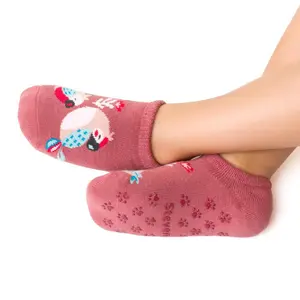 Șosete antiderapante pentru fete, cu papagal, roz, STEVEN_ZJ019134W_Pebebe