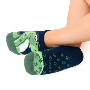 Șosete antiderapante pentru copii, scurte, bleumarin, STEVEN_ZJ017134W_Pebebe