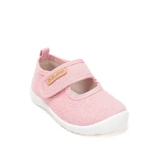 Pantofi de interior pentru copii, decupati, material textil, talpa flexibila, roz, D.D Step_C086-61730-20_Pebebe