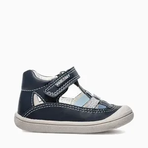 Sandale Barefoot baieti, Pablosky, bleumarin, Leader Tech si piele naturala, inchidere cu scai_049026-18_Pebebe