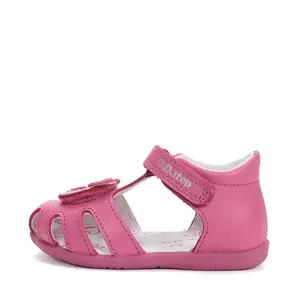 Sandale D.D. Step Fete, piele naturala, talpa flexibila, roz inchis, porcușor_G075-61516C-20_Pebebe