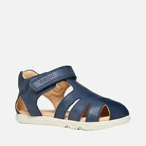 Sandale Geox baieti, Barefoot, piele naturala, Steppieup, albastru_B656PC-000CL-C4002-20_Pebebe