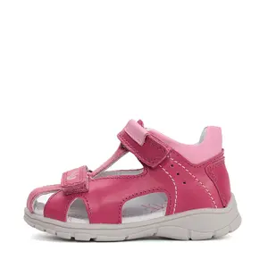 Sandale copii, cu supinatie, piele naturala, ajustare cu doua barete, Roz, Ponte20_DA05-6-1925C-22_Pebebe