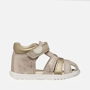 Sandale fete Geox, Macchia, Piele naturala, bej cu auriu_B254WB-007NF-C8560-18_Pebebe