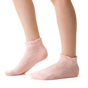 Șosete roz până la gleznă pentru fete, cu model, STEVEN_ZH017004W_Pebebe