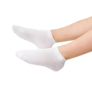 Șosete alb pentru copii, p&acirc;nă la gleznă, STEVEN_ZH001004W_Pebebe