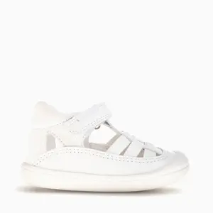 Sandale Barefoot bebe unisex Pablosky, albe, Leader Tech, inchidere cu scai_049005-19_Pebebe