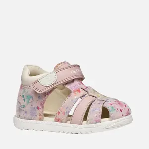 Sandale fete Geox, Macchia, Piele naturala, Roz pictat_B254WB-007BC-C8W0G-18_Pebebe