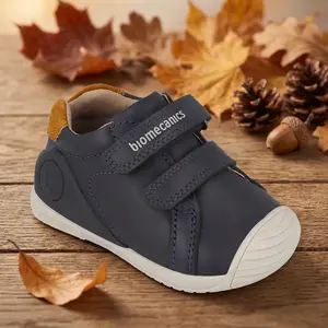 Pantofi Biomecanics baieti, piele naturala, primii pași, sustinere calcai, BioGateo, bleumarin_261120-A183-20_Pebebe