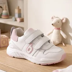 Pantofi Biomecanics fete, Bioevolution Sport, alb cu roz, talpă flexibilă, velcro_261030-B113-26_Pebebe