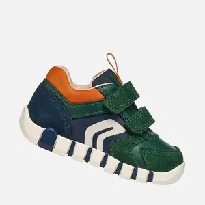Pantofi Geox baieți, piele naturala, brant antibacterian, Geox Respira, Iupidoo, Verde smarald_B3555D-05422-C3P2T-20_Pebebe