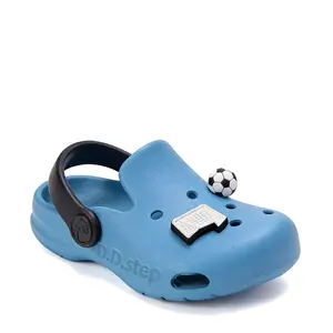 Papuci Cauciuc D.D Step albastru cu minge de fotbal_J109-61661-32/33_Pebebe