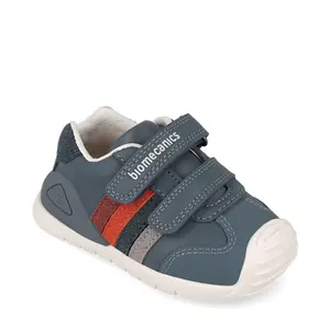 Pantofi Biomecanics baieti, piele naturala, primii pași, sustinere calcai, BioGateo, albastru_261131-A556-19_Pebebe