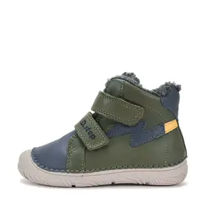 Ghete D.D Step baieti, piele naturala, imblanite, bleumarin olive_W082-62926M-26_Pebebe