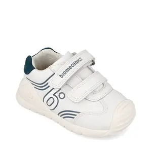 Pantofi Biomecanics copii, piele naturala si material textil, Biogateo Casual, alb_261130-B050-22_Pebebe