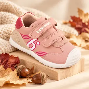 Pantofi Biomecanics fete, piele naturala si material textil, Biogateo Casual, roz_261130-D193-20_Pebebe