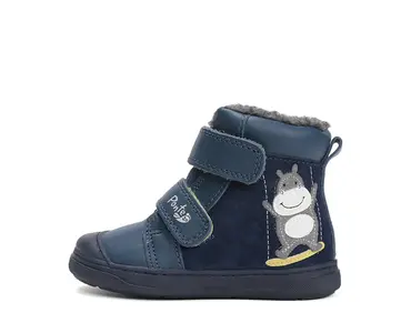 Ghete cu supinatie pentru copii, piele naturala, talpa ferma, captuseala blana ecologica, albastru, Ponte20 - DA07-5-2473A-27-