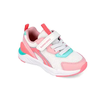 Adidași Biomecanics Bioevolution Runner pentru Copii – alb cu roz Velcro și șiret_262273-F113-25_Pebebe