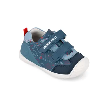 Pantofi Biomecanics pentru Băieței Biogateo Casual – bleumarin cu Imprimeu Dinozauri_262120-A556-19_Pebebe