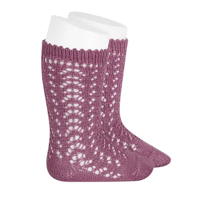 Sosete bumbac, crosetate, cassis- 2.518/2-3-669-Condor-Bumbac