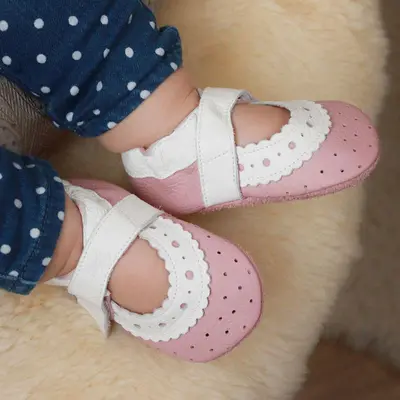 Balerini din piele naturala, talpa din piele intoarsa, Baby pink, Liliputi- 2006001022391-Liliputi-