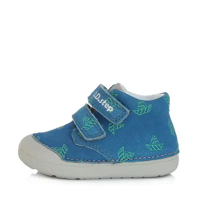 Pantofi din piele naturala, D.D.Step, albastru, barcute- S066-380-21-D.D. Step-