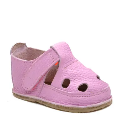 Sandale copii cu scai și talpă flexibilă de cauciuc, roz lila- RO-13-3-23-By Pebebe-
