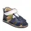 Sandale din piele naturala, priimii pasi, talpa flexibila, bleumarin alb_RO-101-1-17_Pebebe