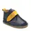 Ghete barefoot copii, piele naturala, talpa flexibila, bleumarin cu bareta galbena,_RO-104-bleumarin-galben-17_Pebebe