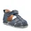 Sandale baieti, barefoot, primii pasi, piele naturala, talpa flexibila, inchidere cu scai, bleumarin_RO-103-4-17_Pebebe
