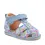 Sandale copii, barefoot, primii pasi, piele naturala, talpa flexibila, inchidere cu scai, albalbastru cu imprimeu_RO-103-6-24_Pebebe
