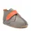 Ghete barefoot copii, piele naturala, talpa flexibila, grej cu bareta portocalie_RO-104-12-24_Pebebe