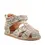 Sandale copii, barefoot, primii pasi, piele naturala, talpa flexibila, inchidere cu scai, imprimeu_RO-100-14-22_Pebebe