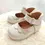 Pantofi din piele naturala, talpa flexibila, decupati, crem, Sara_RO-401-2-18_Pebebe