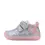 Pantofi D.D Step fete, barefoot, primii pasi,talpa fluorescenta, piele naturala, argintiu, fluturi_S070-52838-22_Pebebe