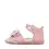 Sandale D.D Step fete, piele naturala, talpa felxibila, roz cu floare_G075-51813A-24_Pebebe