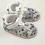 Sandale copii, barefoot, primii pasi, piele naturala, talpa flexibila, inchidere cu scai, alb imprimeu_RO-103-3-24_Pebebe