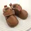 Ghete barefoot pentru copii, primii pasi, piele naturala, captuseala din blana, talpa flexibila, maro, Smiley_RO-600-5-17_Pebebe