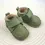 Ghete barefoot pentru copii, primii pasi, piele naturala, captuseala din blana, talpa flexibila, verde, Smiley_RO-600-6-23_Pebebe