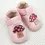 Pantofi barefoot copii primii pași din piele naturală cu talpă flexibilă – roz cu model ciupercuță_RO-16-21-21_Pebebe