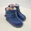 Cizme din piele pentru copii, barefoot, primii pași, talpa flexibila, imblanite, bleumarin_RO-106-7-17_Pebebe