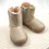 Cizme din piele pentru copii, primii pasi, talpa flexibila, imblanite, bej_RO-700-1-22_Pebebe